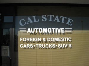 Cal State Automotive Shop Window